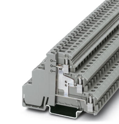 Phoenix Contact Sensor/Actuator Terminal Block; DIKD 1.5-PV BK; 15A; 300V; 3-Level; #30 - #14; Screw Connection; Black